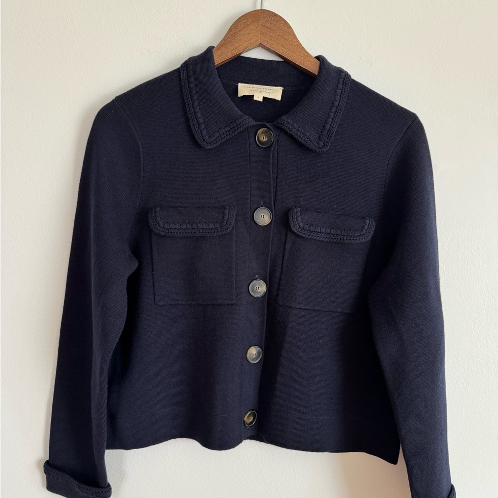 Sezane embroidered Betty cardigan